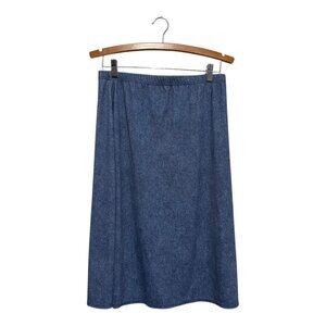 Under Cover Waterwear Swim Skirt Blue Cover Up Modest Knee Length Elastic Waist